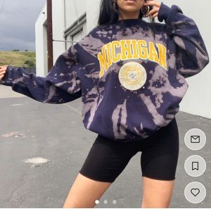 University of Michigan tie dye vintage sweatshirt